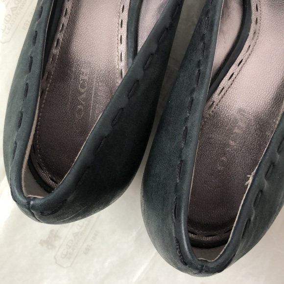 Coach Millie vintage wax black leather wedge heel - Picture 4 of 6